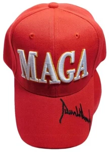 MAGA Trump Make America Great Again Red Embroidered Cap New + Bonus item - Picture 1 of 3