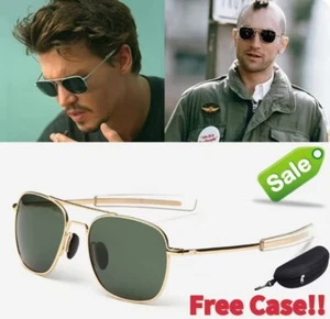 Aviator Sunglasses Premium Military Pilot Ultraviolet Mens Polarized Sunglasses - Picture 1 of 16