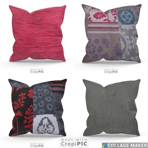 Cushions/Cushion Covers Black Grey 22" 24" Each  SET OF 2  PREMIUM QUALITY Large - Picture 1 of 17