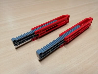 LEGO Technic 2 x Kranbauteil Zahnstange rot / Technik Sammlung Konvolut - Bild 1 von 4