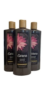 3 Caress Charcoal & Pink Lotus Purifying Body Wash Soap 18 fl oz - Picture 1 of 1