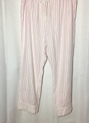 Pantalones de pijama Victoria’s Secret para mujer talla L a rayas rosa blanco brillante pijama Foto 1 de 4