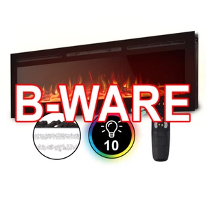 B-Ware Elektrokamin weiß/schwarz elektrischer Kamin Deko Wandkamin Heidenfeld - Bild 1 von 14