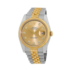ROLEX Stainless Steel & 18K Yellow Gold 36mm Datejust 116233 Box Warranty 2009 - Picture 1 of 4
