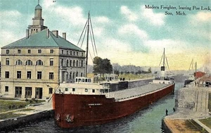 # G2430 SOO, MI.       POSTKARTE, SCHIFF im POE-SCHLOSS - Bild 1 von 2