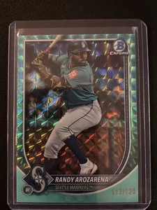 🔥Randy Arozarena 2025 Bowman Chrome #35 Aqua Geometric 112/125 Mariners - Picture 1 of 3