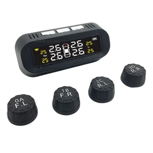 Solar Tire Pressure Monitoring System Temperature Warning Fuel Save with 48445 - Picture 1 of 6