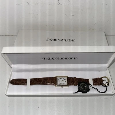 Tourneau Ladys Swiss Quartz Watch w/ Leather Band, 14k Gold Plated Case  - Image 1 of 4