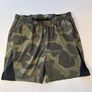 Fox Racing Men's Large (34) Green Camo Lightweight Lined Athletic Shorts 7" - Picture 1 of 15