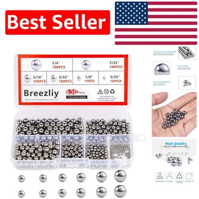 Durable 630-Piece Chrome Steel Bearing Balls - Corrosion Resistant &  9001 - Image 1 of 4