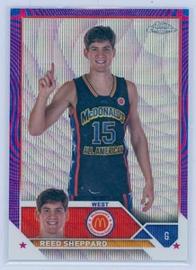 Reed Sheppard 2023 Topps Chrome McDonald’s All American Fuchsia Blue Swirl /125 - Picture 1 of 2