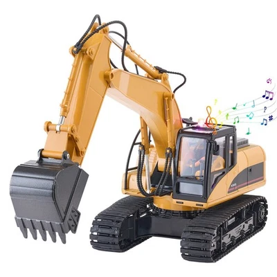 Remote Control Excavator Toy 15 Channel 1:14 Scale RC Excavator Digger for Kids - Image 1 of 4