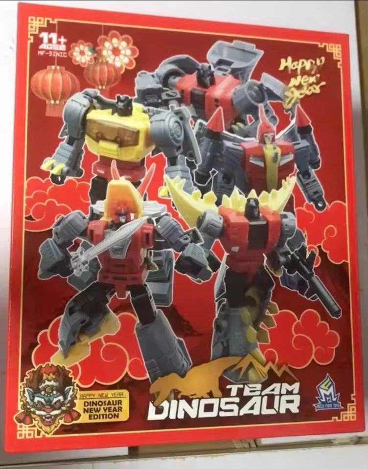 MFT Mechfanstoys Dinobots Grimlock Sludge, Snarl, Slug, Swoop Transformers - Immagine 1 di 1