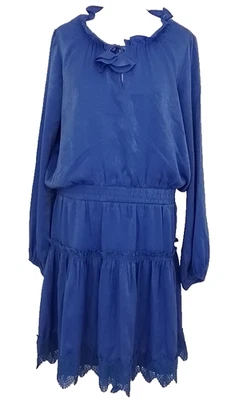 Vestido para mujer Freebird talla XL azul lazo con red cintura elástica usado F1 Foto 1 de 4