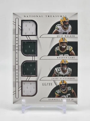2022 National Treasures Alexander/Walker/Gary/Savage Jr. Quad Patch /99 Packers - Image 1 of 2