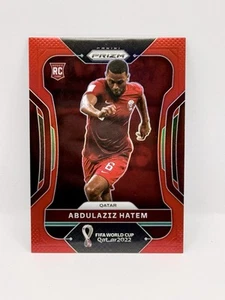2022 Panini Prizm World Cup Qatar - Abdulaziz Hatem #185 Red Prizm /399 RC - Picture 1 of 2