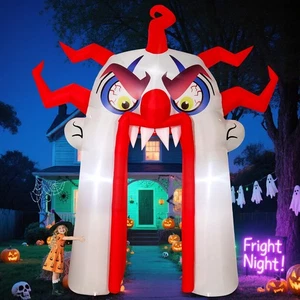 12,8 Fuß Halloween Schlauchboote Clown Torbogen Outdoor Dekoration Explosion Garten... - Bild 1 von 7