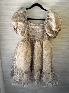 Mia Joy Joyfolie Girls Glenn Dress in Neutral Floral Size 12 NWT - Picture 1 of 7