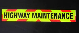 Magnetic Highway Maintenance Fluorescent Warning Sign - Picture 1 of 1