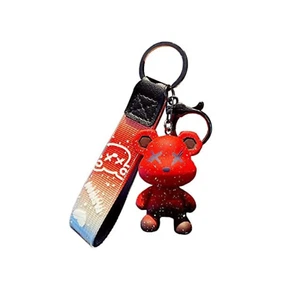 Oso Llavero Creativo Cuerda Trenzada Resina Animal Colgante Metal Llavero Accesorio - Imagen 1 de 2