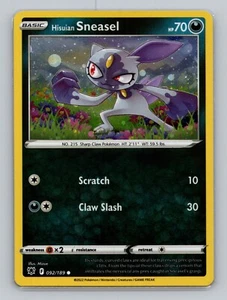 Hisuian Sneasel 092/198 Cosmos Holo NM Pokemon Card Sword & Shield - Picture 1 of 2