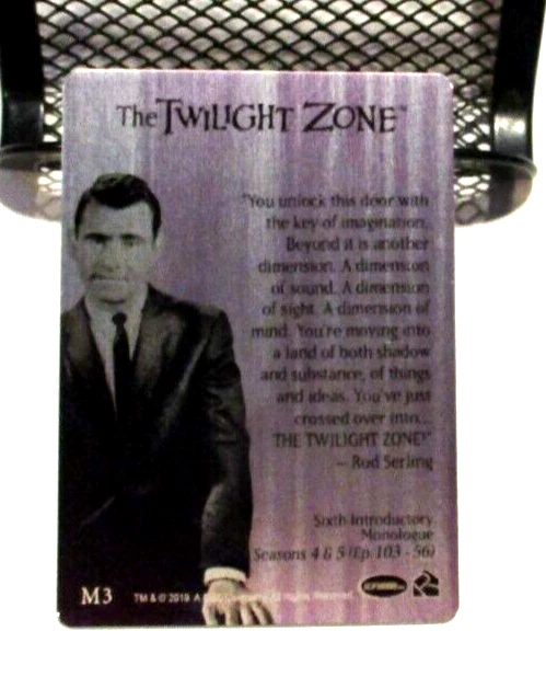 THE TWILIGHT ZONE ROD SERLING EDITION M3 OPENING MONOLOGUES METAL CASE TOPPER - Image 1 of 3