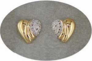 18 KT GOLD ÜBER STERLINGSILBER DIAMANT OHRRINGE  - Bild 1 von 1