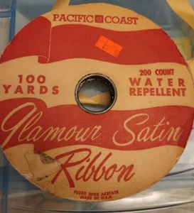 Vintage Roll Pacific Coast Glamour Satin Antique Gold  Ribbon Approx 80 yds x ⅝" - Picture 1 of 6