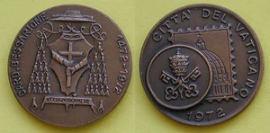 MEDAGLIA GETTONE TOKEN - CITTA' DEL VATICANO 1972 CARDINALE BESSARIONE - Picture 1 of 1