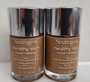 2- Neutrogena Healthy Skin Liquid Makeup Foundation #115 Cocoa Exp 03/25+ - Picture 1 of 3
