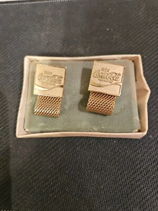 Vintage Enjoy Coca Cola Advertising Collectibles Gold Tone Cufflinks Estate Find - Picture 1 of 9
