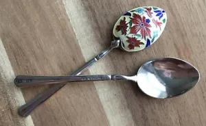 Antique Enamel and Sterling Silver Demitasse Spoon(s) Turner & Simpson c. 1932 - Picture 1 of 4
