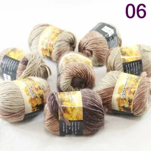 SALE NEW 8BallsX50gr Chunky Colorful Hand Knitting Wool Blankets Crochet Yarn 06 - Picture 1 of 12