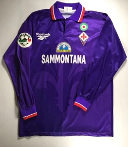 Vintage ACF Fiorentina 1996 Season Giovanni Piacentini Issue Shirt Jersey Reebok - Picture 1 of 12