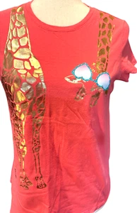 Camiseta Rosa Wonder Nation Niñas Talla XL XG 14-16 Gráfico Estampado Jirafa Cabeza - Imagen 1 de 3