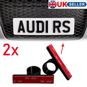 Number Plate Clips Holders for Audi Honeycomb Grills Flexible Push & Lock Design - Picture 1 of 7