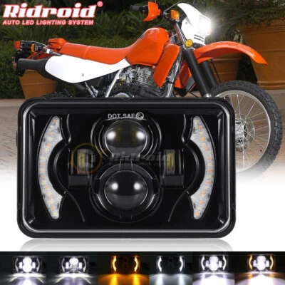 Светодиодная фара 4x6 дюймов для мотоцикла Halo дневные ходовые огни для Honda XR250 XR250L XR650L XR650R - Изображение 1 из 4