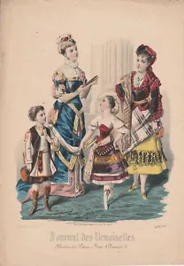 Gravure Mode n°4188bis Journal des Demoiselles 1879 - Imagen 1 de 1