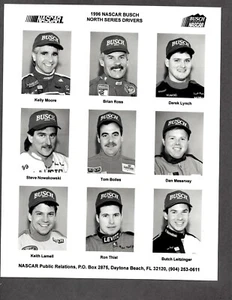 1996 Moore  2 x Press Kit Photos NASCAR Busch North Series Car Racing Drivers - Picture 1 of 2