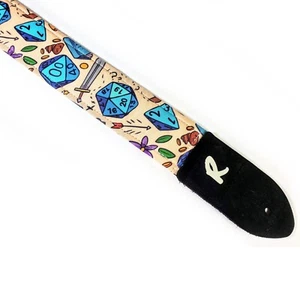 Correa de guitarra para juego de rol - correa para guitarra para juego de mesa - troquel de 20 lados - Imagen 1 de 7