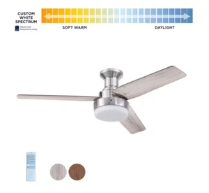 Harbor Breeze Mac II 52" Brushed Nickel ColorChanging Ceiling Fan w/Light/Remote - Picture 1 of 5