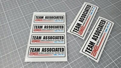 Team Associated sticker set rc10 retro old school ae sprint racing buggy truck - Image 1 of 2