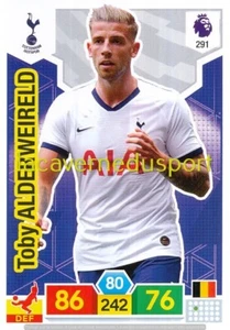 291 TOBY ALDERWEIRELD # TOTTENHAM PANINI PREMIER LEAGUE 2019 2020 ADRENALYN - Picture 1 of 1