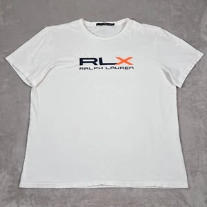 RLX Ralph Lauren Shirt Herren 2XL XXL weiß klassisches Logo kurzärmlig Rundhalsausschnitt - Bild 1 von 10