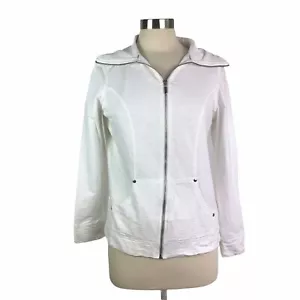 Lizwear Size M White Active Wear Jacket Funnel Neck Leisurewear Active Wear - Picture 1 of 8