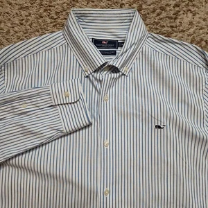 Camisa de ballena Vineyard Vines para hombre talla M calce clásico Oxford manga larga abotonada - Imagen 1 de 10