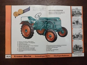 Original Kramer KL11 Schlepper - Verkaufsprospekt - Prospekt 1953 - Picture 1 of 2