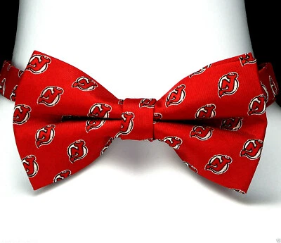 Галстук-бабочка мужской New Jersey Devils лицензированный хоккей НХЛ регулируемый красный галстук  - Изображение 1 из 2
