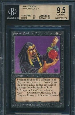 Legends Syphon Soul BGS 9.5 Graded Magic MTG (9774) -magicgraders- - Image 1 of 3
