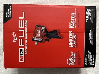 New Milwaukee Fuel 2563-20 M12 12V 1/2” Stubby Impact Wrench (NIB) Bare Tool
